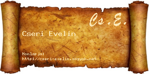 Cseri Evelin névjegykártya